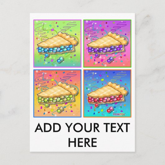 Pop Art Pie Briefkaart (Voorkant)