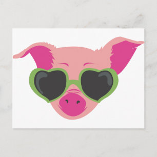 Pop art Piggy Briefkaart