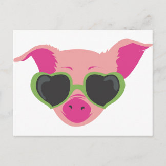 Pop art Piggy Briefkaart