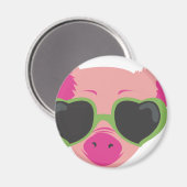 Pop art Piggy Magneet (Voorkant / Achterkant)