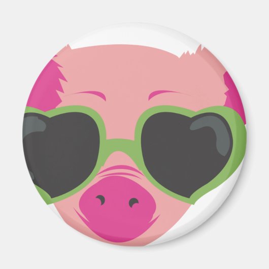 Pop art Piggy Magneet (Voorkant)