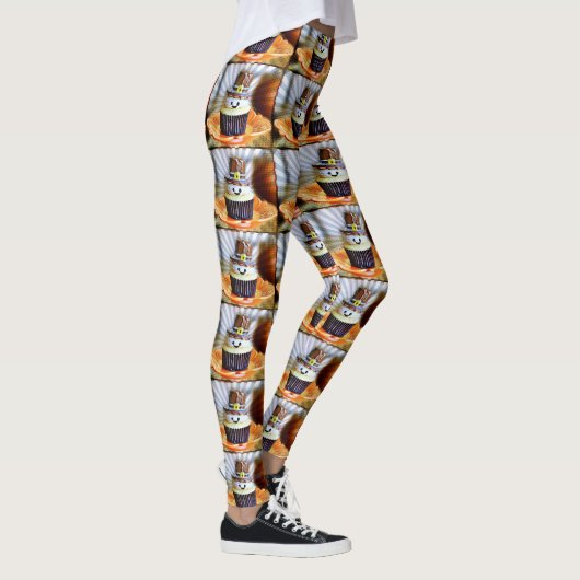 Pop Art Pilgrim Cupcakes Leggings (Rechts)
