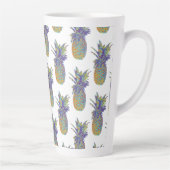 Pop Art Pineappels Latte Mok (Rechts)