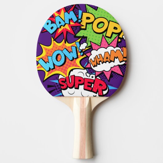 Pop Art Ping Pong Paddle Tafeltennisbatje (Voorkant)