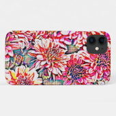 Pop Art Pink Flowers Bloemen Floral Telefoon Case (Achterkant (horizontaal))