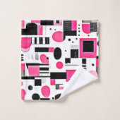 Pop Art Pink Geometry Design Bad Handdoek (Wasdoekje)