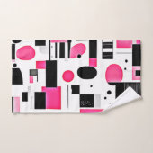 Pop Art Pink Geometry Design Bad Handdoek (Handdoek)