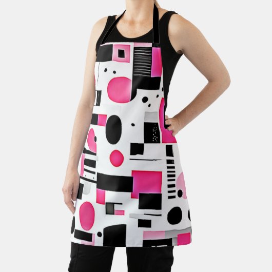 Pop Art Pink Geometry Design Schort (Insitu)