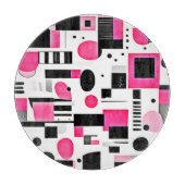 Pop Art Pink Geometry Design Snijplank (Voorkant)