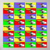 Pop-art Pistolen Poster (Voorkant)