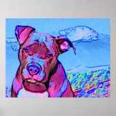 Pop Art Pit Bull Puppy Dog Poster (Voorkant)
