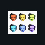 Pop Art Poe Canvas Afdruk<br><div class="desc">Pop Art Poe (Edgar Allan Poe)</div>