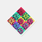 Pop Art Poinsettia Kleurblokken Decoupage servette Servet (Hoek)