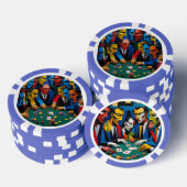 Pop Art Poker Nacht Casino Chip (Opstapeling)