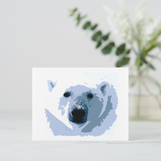 Pop Art Polar Beer Briefkaart (Staand voorkant)