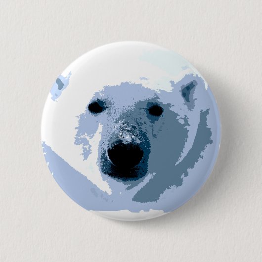 Pop Art Polar Beer Ronde Button 5,7 Cm (Voorkant)