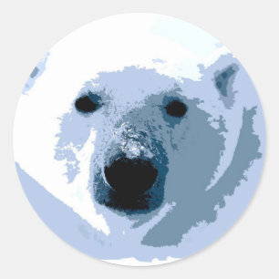 Pop Art Polar Beer Ronde Sticker