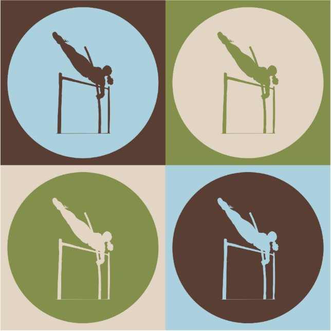 Pop Art Pole Vaulting Fotobeeldje Ornament (Voorkant)