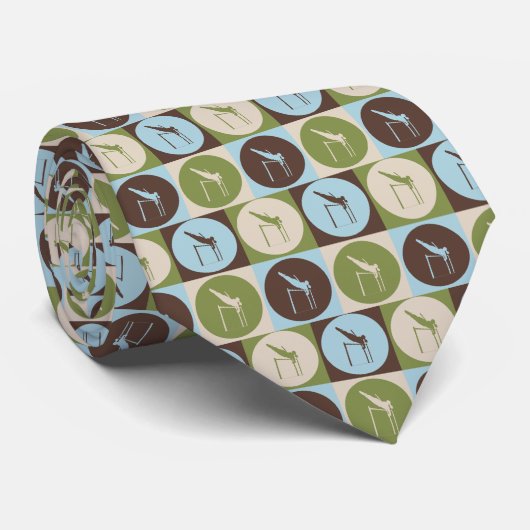 Pop Art Pole Vaulting Stropdas (Opgerold)