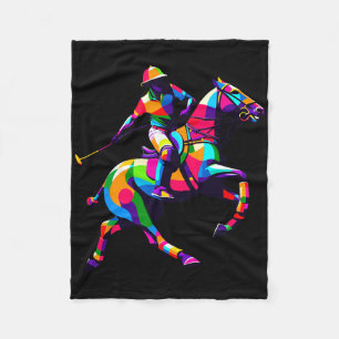 Pop Art Polo Paardrijden Paarden Equestrian Ho Fleece Deken