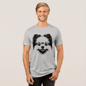 Pop Art Pomeranian For Pomeranian Dog Lovers Tri-Blend Shirt (Voorkant volledig)