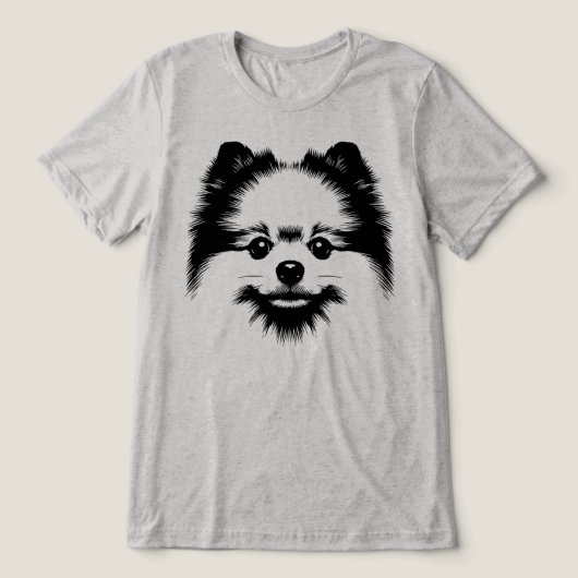 Pop Art Pomeranian For Pomeranian Dog Lovers Tri-Blend Shirt (Design voorkant)