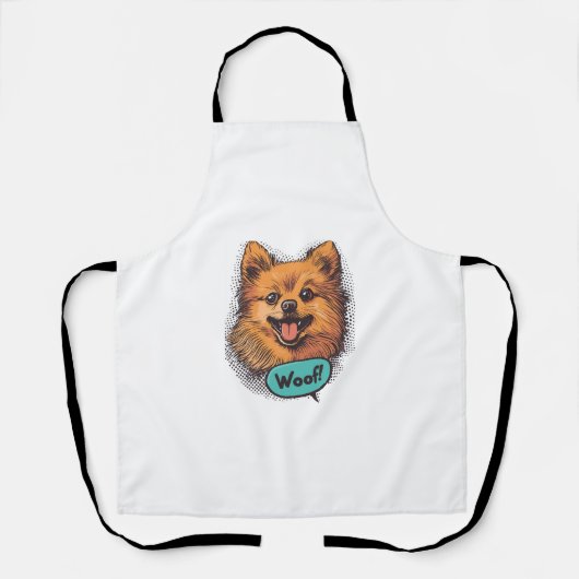 Pop Art Pomeranian - Retro Comic Dog Schort (Voorkant)