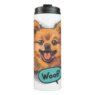 Pop Art Pomeranian - Retro Comic Dog Thermosbeker