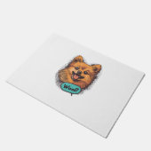 Pop Art Pomeranian - Retro Komische Hond Deurmat (Schuin)