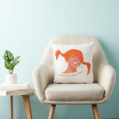 Pop Art Ponytail Girl Cushion – Fun, Bright & Play Kussen (Stoel)