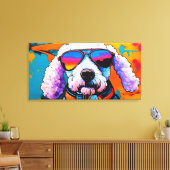 POP ART POODLE 4 CANVAS AFDRUK (Insitu (Woonkamer))