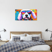 POP ART POODLE 4 CANVAS AFDRUK (Insitu (Slaapkamer))