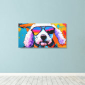 POP ART POODLE 4 CANVAS AFDRUK (Insitu (Houten vloer))