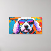 POP ART POODLE 4 CANVAS AFDRUK (Voorkant)
