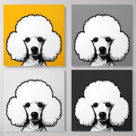 Pop Art Poodles Schuimkern Fototegel<br><div class="desc">Pop Art Poedels Canvas Foto Tegel</div>