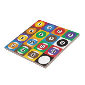 Pop Art Pool Balls Tegeltje (Zijkant)