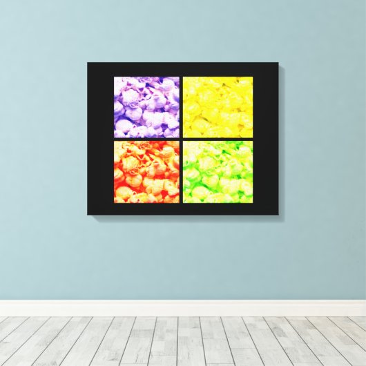 Pop Art POPCORN Canvas Afdruk (Insitu (Houten vloer))