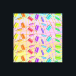 POP ART POPSICLES CANVAS AFDRUK<br><div class="desc">Een regenboog van koele POPSICLES in een retro stijl,  60 pop grafische kunst. Ideaal voor ijsparlors,  keukens of als een leuke afbeelding voor een kamer voor jonge mensen. Kinderen zullen van de kleuren houden en volwassenen zullen van de kitsch houden!</div>