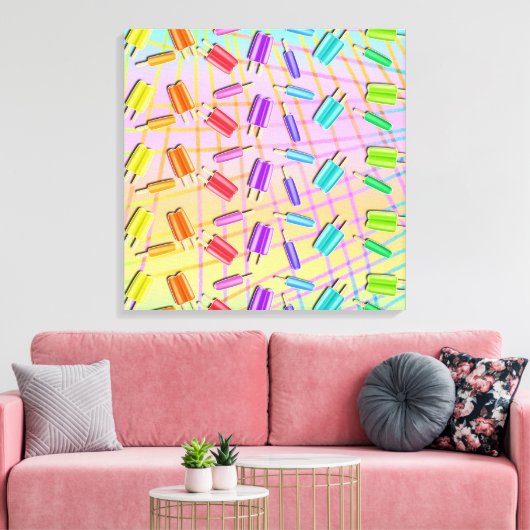 POP ART POPSICLES CANVAS AFDRUK (Insitu (Woonkamer))
