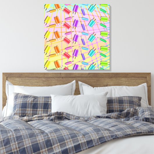 POP ART POPSICLES CANVAS AFDRUK (Insitu (Slaapkamer))