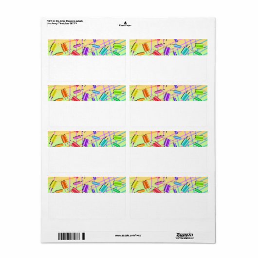 POP ART POPSICLES ETIKET (Full Sheet)