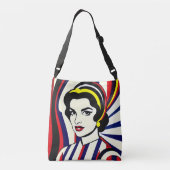 Pop Art Portret Cross-Body Tas (Achterkant)