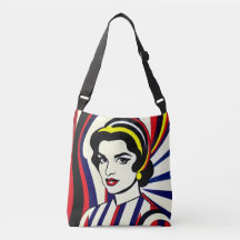 Pop Art Portret Cross-Body Tas