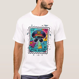 Pop Art Postbode Stempel T-shirt