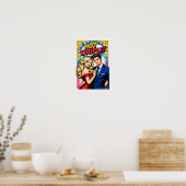 Pop Art Poster „HOT COUPLE!“ – Stylisches Paar Com (Keuken)