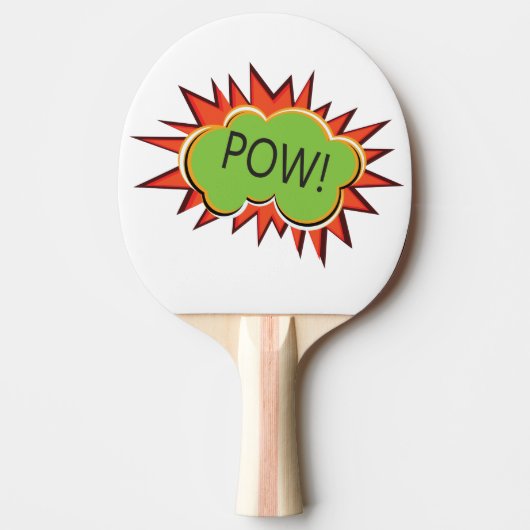 Pop art Pow Kaboom Tafeltennisbatje (Voorkant)