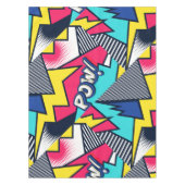 Pop Art Pow! Patroon in magenta, blauw en zwart Tafelkleed (Voorkant)