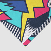 Pop Art Pow! Patroon in magenta, blauw en zwart Tissuepapier (Detail)