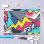 Pop Art Pow! Patroon in magenta, blauw en zwart Tissuepapier (Craft)