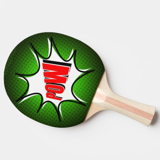 Pop Art POW! Ping Pong Paddle Tafeltennisbatje (Zijkant)